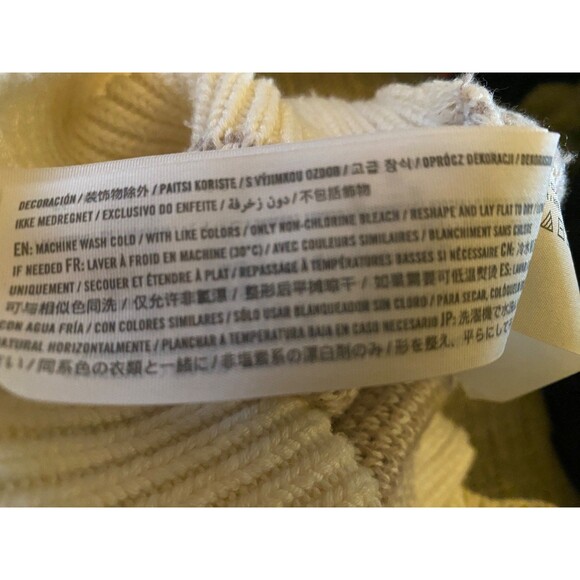 90's style Abercrombie & Fitch Argyle V-Neck Sweater Dress Size M Cream Tan - Picture 8 of 10